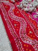 KcPc Latest New Designer Gaji Silk Bandhani Ghatchola Gotapatti Work DupattaSATISH