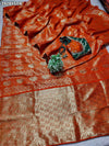 Buy Moonga Silk Saree with Banarasi Zari Weaving Kcpc