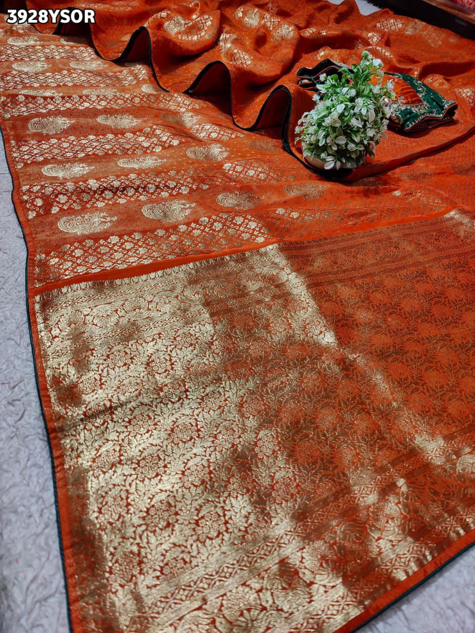 Buy Moonga Silk Saree with Banarasi Zari Weaving Kcpc