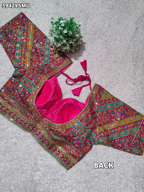 Buy Silk Printed Blouse with Zari Work Kcpc