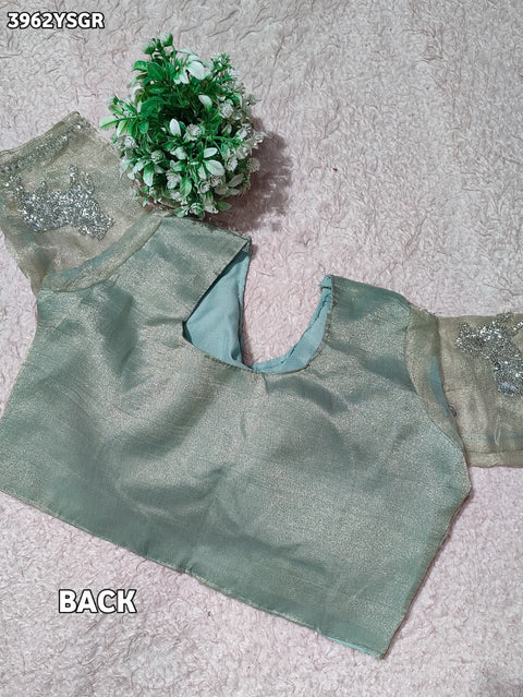 Buy Designer Crush Tissue Silk Blouse Festive Special Kcpc