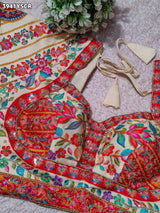 Buy Traditional Wear Silk Blouse with Designer Print Kcpc