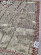 Buy Tissue Saree with Embroidery Detailing Kcpc