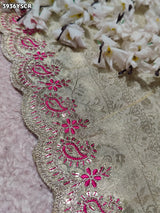 Buy Tissue Saree with Embroidery Detailing Kcpc