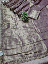 Buy Buy Tissue Saree with Embroidery Detailing Kcpc