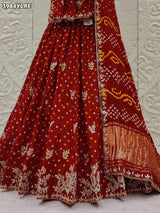 Buy Festive Special Modal Silk Bandhani Style Lehenga Kcpc