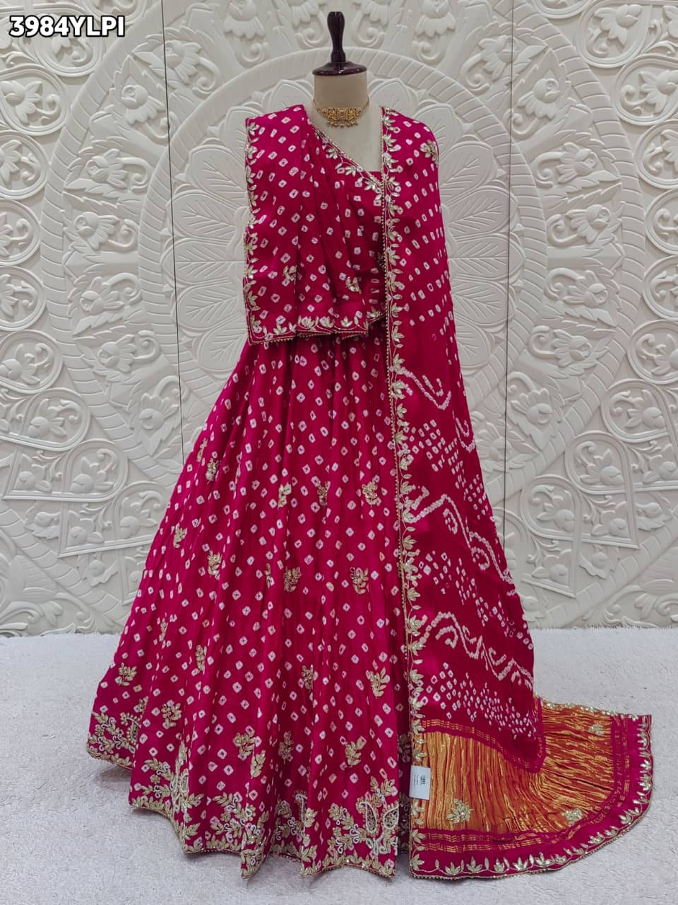 Buy Festive Special Modal Silk Bandhani Style Lehenga Kcpc
