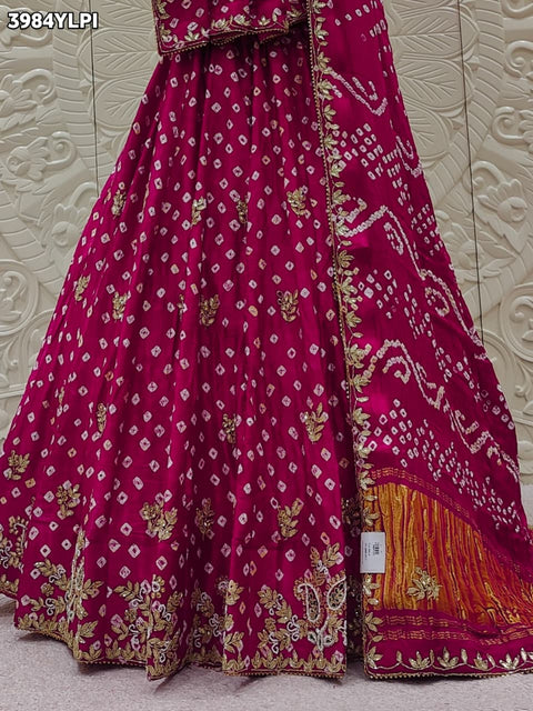 Buy Festive Special Modal Silk Bandhani Style Lehenga Kcpc