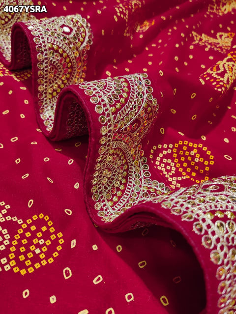 Buy Festive Special Dola Silk Bandhani Saree Kcpc