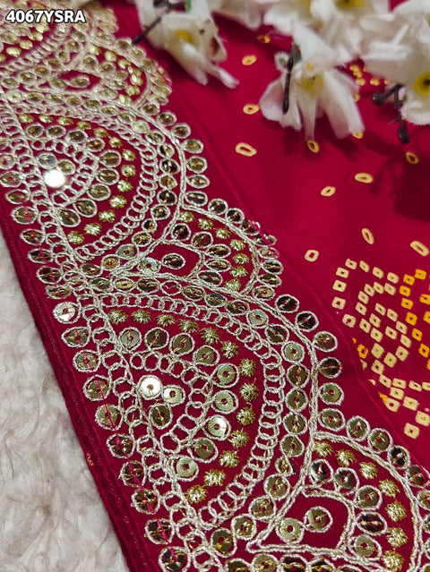 Buy Festive Special Dola Silk Bandhani Saree Kcpc