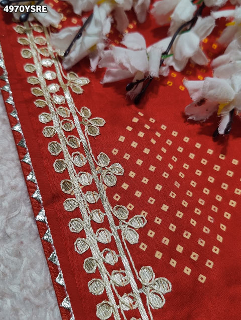 Buy Festive Modal Silk With Bandhani Saree Kcpc