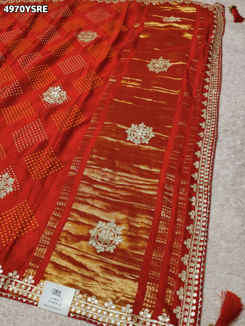 Buy Festive Modal Silk With Bandhani Saree Kcpc