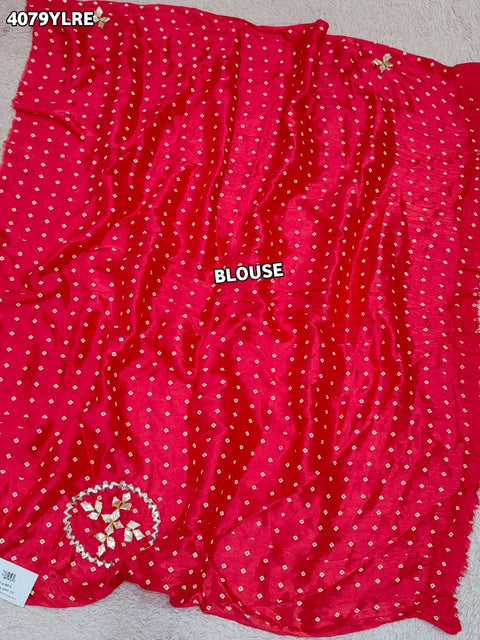 Buy Gaji Silk Lehenha With GotaPatti Work Kcpc