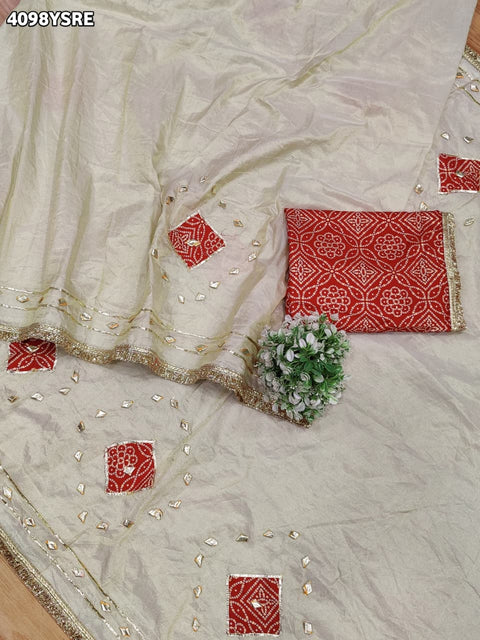 Buy Designer Style Saree With  GotaPatti Work Kcpc