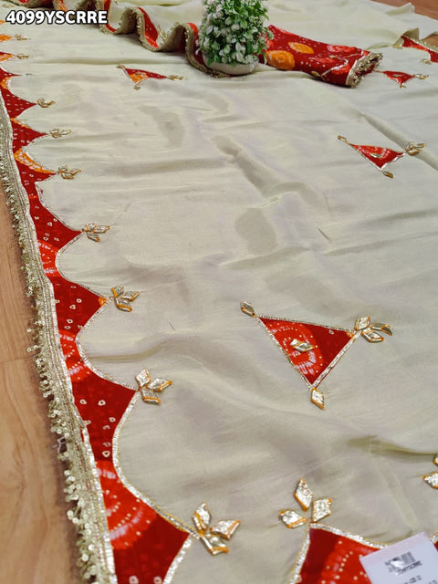 Buy Designer Style Saree With  GotaPatti Work Kcpc