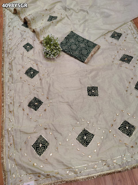 Buy Designer Style Saree With  GotaPatti Work Kcpc