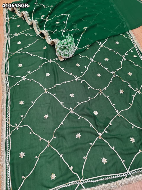 Buy Georgette Saree with Gota patti Work kcpc