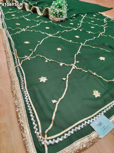 Buy Georgette Saree with Gota patti Work kcpc