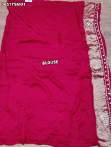 Buy New Festive Russian Silk Fancy Saree with Gotapatti Work KcPc