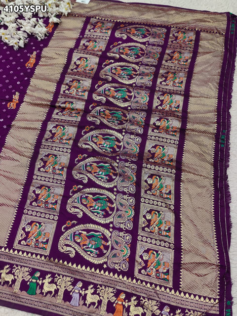 Buy Premium Silk Saree with Beautiful Silver Zari Weaving Kcpc