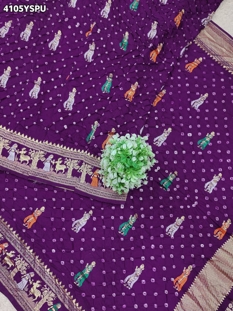 Buy Premium Silk Saree with Beautiful Silver Zari Weaving Kcpc