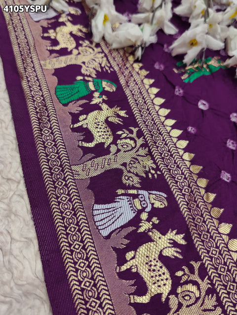 Buy Premium Silk Saree with Beautiful Silver Zari Weaving Kcpc