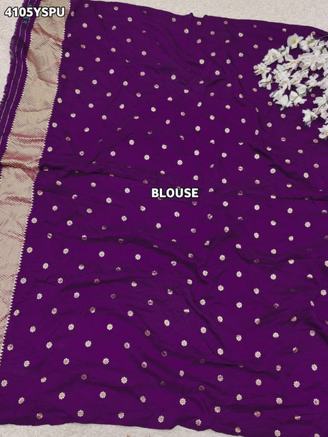 Buy Premium Silk Saree with Beautiful Silver Zari Weaving Kcpc