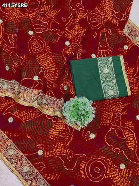 Buy Bandhani Style With Georgette Saree Kcpc