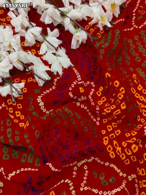 Buy Bandhani Style With Georgette Saree Kcpc