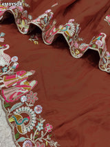 Buy HO Silk Saree with Embroidery Work Kcpc
