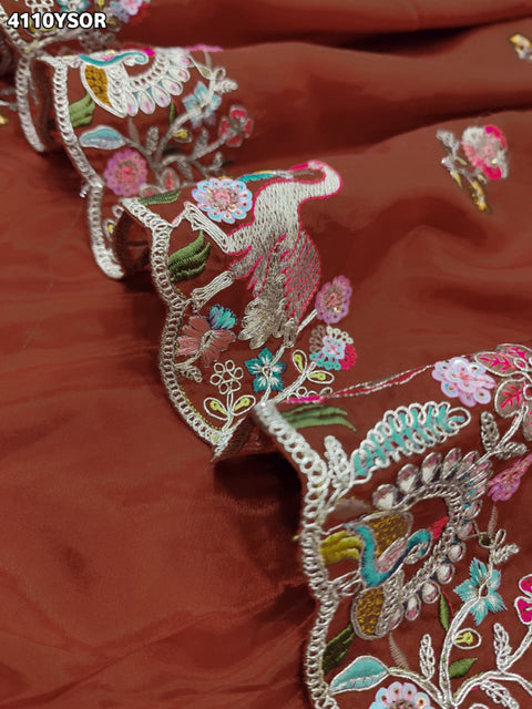 Buy HO Silk Saree with Embroidery Work Kcpc