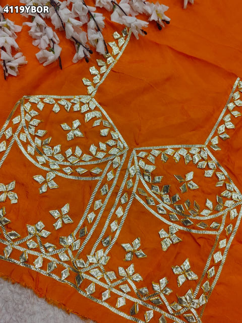 Buy Gaji Silk Blouse With Designer Festive Wear Kcpc