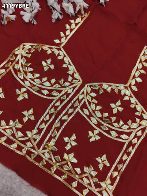 Buy Gaji Silk Blouse With Designer Festive Wear Kcpc