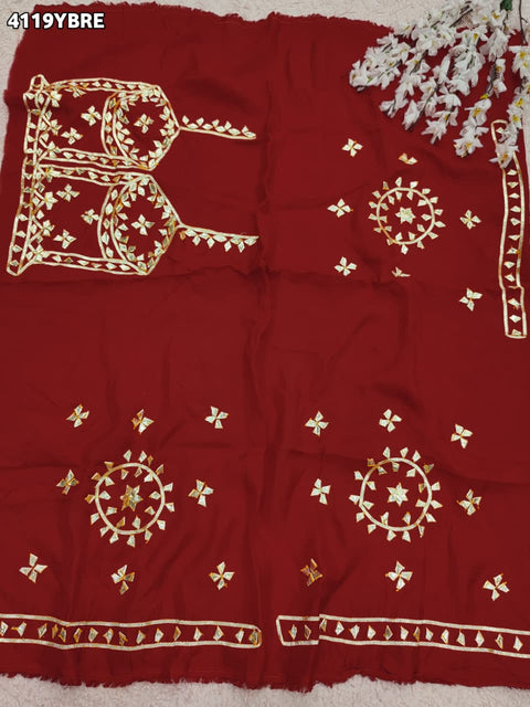 Buy Gaji Silk Blouse With Designer Festive Wear Kcpc