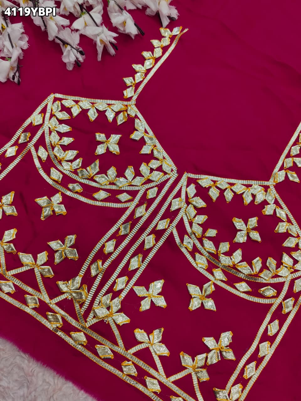 Buy Gaji Silk Blouse With Designer Festive Wear Kcpc