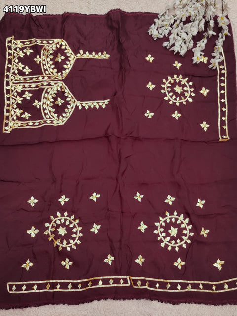 Buy Gaji Silk Blouse With Designer Festive Wear Kcpc