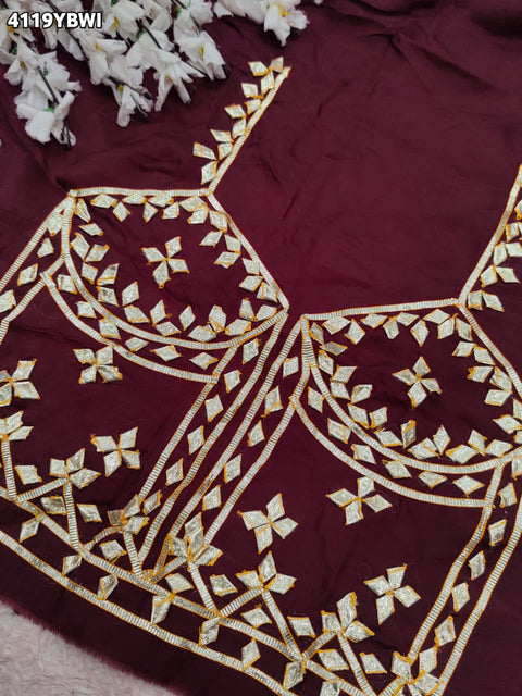 Buy Gaji Silk Blouse With Designer Festive Wear Kcpc