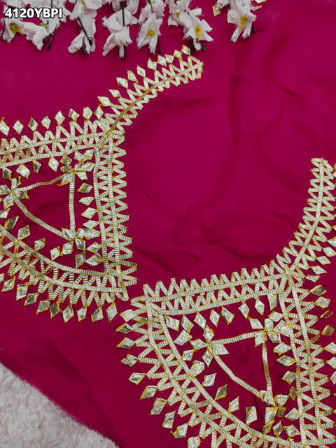 Buy Gaji Silk Blouse With Designer Festive Wear Kcpc