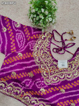 KcPc New Festive Bandhani Ojariya Blouse with Gota Patti WorkMEG