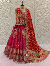 KcPc Premium Modal Silk Lehenga with Bandhani Design & Gota WorkBHUTA