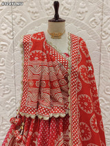 KcPc Premium Modal Silk Lehenga with Bandhani Design & Gota WorkBHUTA