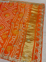 Buy Gaji Silk Saree With Bandhani Style Gota Patti Work KcPc 