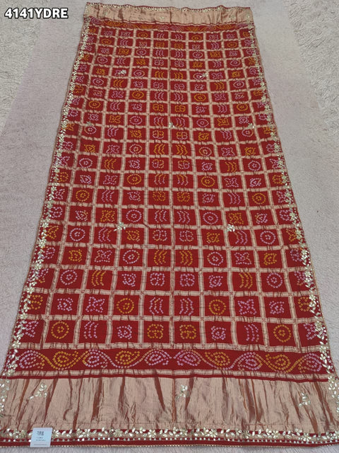 KcPc Premium Bandhani Modal Gaji  Silk Dupatta for Traditional Wear MEG