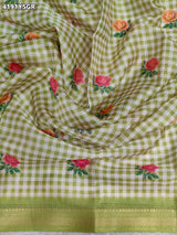 Buy Kota Doria Designer Saree with Elegant Zari Border KcPc 