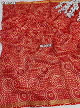 Buy Kota Doria Saree with Bandhani Design for Mangal Path KcPc 
