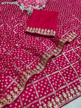 Buy Dola Silk With Bandhani StyleSareeKcPc 
