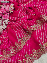 Buy Georgette Saree With Leheriya Style KcPc 