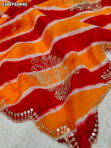 Buy HO Silk With Leheriya Style Saree KcPc 