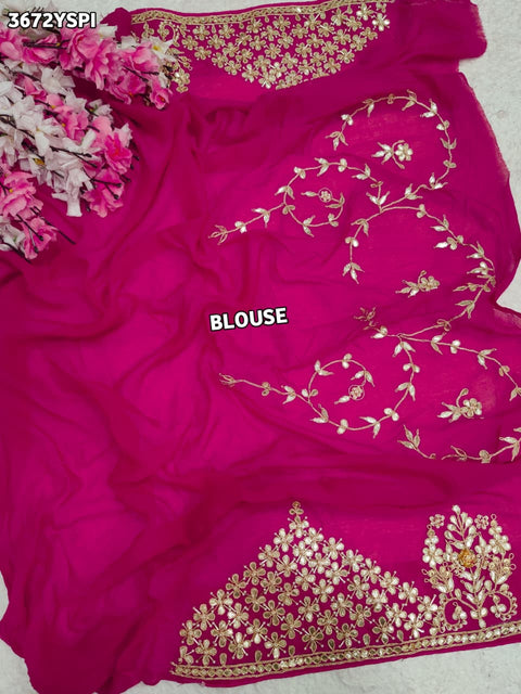 Buy Gaji Silk Bandhani Stye Saree KaPc 
