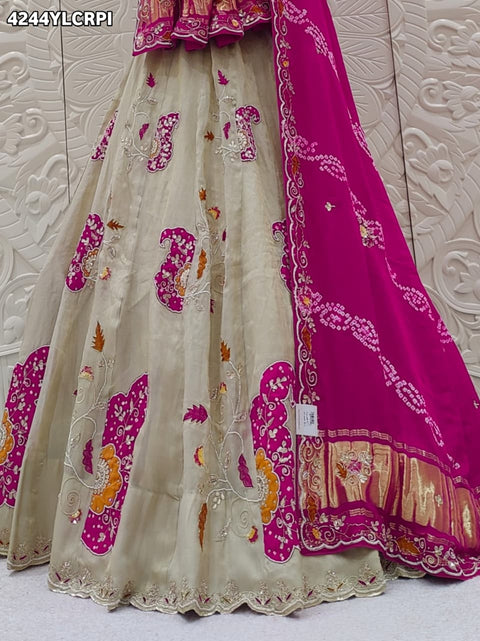KcPc Premium Bandhani Style Upada Silk Lehenga with Rich Gotapatti Detailing  MAD